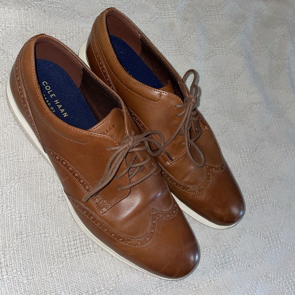 Cole Haan Grand O’s Men’s Casual Wingtips Size 13 M Brown Leather Athleisure